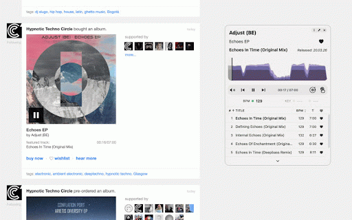 Bandcamp Deck :: The most complete DJ-ready Bandcamp player, with accurate BPM analysis, tempo adjust, waveform visualization, and more.