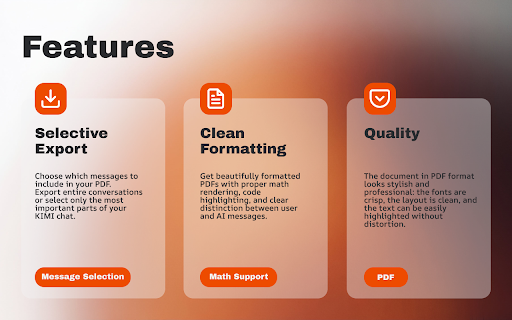 Kimi To PDF :: Download Kimi Chats to PDF - a simple tool that converts your Kimi chats into a PDF format. It's a quick and easy way to save your…