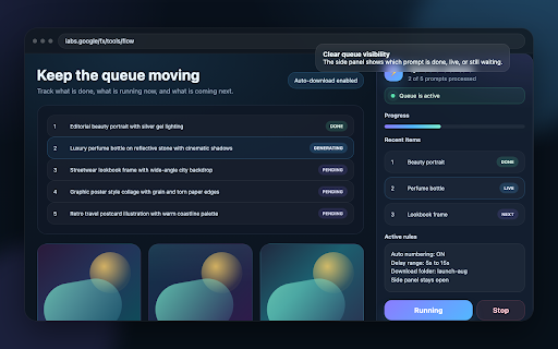 h2dev_flow — Bulk Image cho Google Flow :: Nạp hàng loạt prompt và tự động sinh ảnh trên Google Flow, tự tải về. Bản khung mã nguồn mở cho cộng đồng.