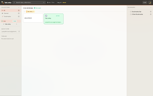 TabLobby :: Organize your tabs into collections. See where you left off every time you open a new tab.