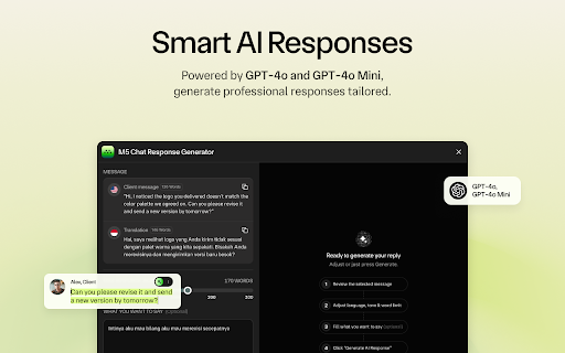M5 Chat :: Reply faster with smart, natural, and auto-translated messages for Indonesian freelancers. Anytime, anywhere.