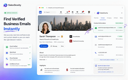SalesGravity :: Premium LinkedIn data extraction platform for companies and prospects.