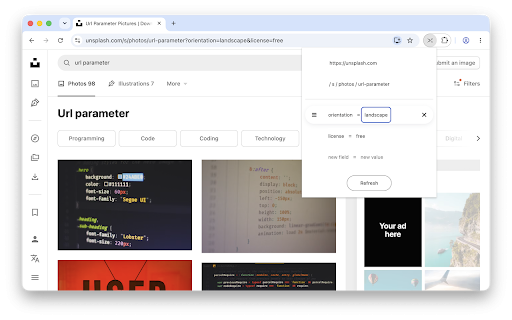 URL Scissors :: Edit, reorder, and reuse URL query parameters from the current tab.