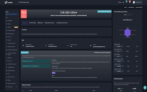 CVEFeed Insights :: Instantly view CVE vulnerability details from cvefeed.io while browsing