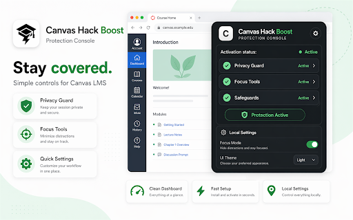 Canvas Hack Boost :: Cheat on quizzes easily, and maintain a low-profile on all Canvas tests.