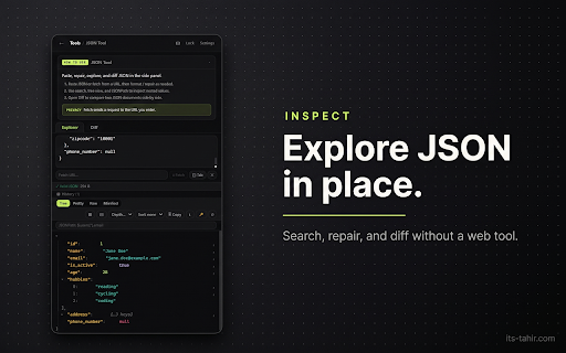 Absolute Zero Toolbox :: Inspect, test and debug web apps from Chrome's side panel, with an encrypted local vault for your development credentials.