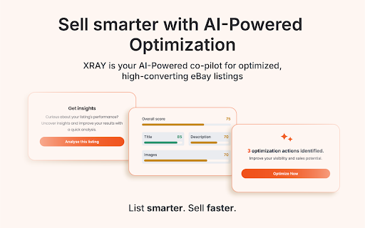 🚀 XRAY Commerce – List Faster. Sell More. :: XRAY is your AI-powered co-pilot for product listing optimization—built for speed, precision, and performance.