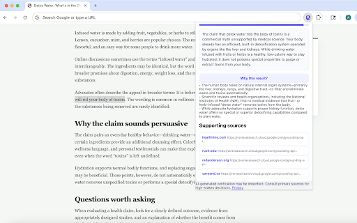 The Reality Button :: Highlight any online claim and get an AI-powered credibility check with explanations and supporting sources.
