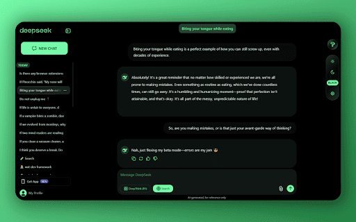 DeepStyled - Deepseek Customization :: Redesign Deepseek: custom accent colors, fonts & layouts — widescreen mode and hide thinking process
