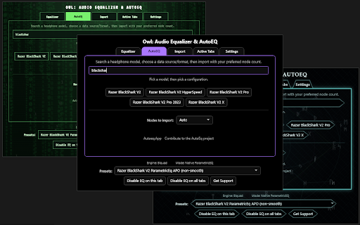 Owl: Audio Equalizer & AutoEQ :: Per-tab audio equalizer with presets and AutoEQ profile search.