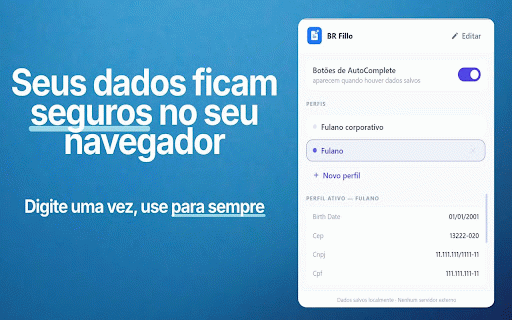 BR Fillo :: Preencha email, telefone, CPF, CNPJ, CEP, e diversos outros dados com um só clique — rápido, seguro e feito para o Brasil.
