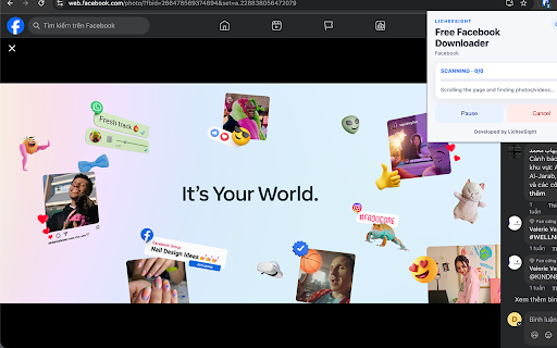Free Facebook Downloader by LicheeSight :: Save Facebook photos and supported videos you own or have permission to download, with filters and organized folders.
