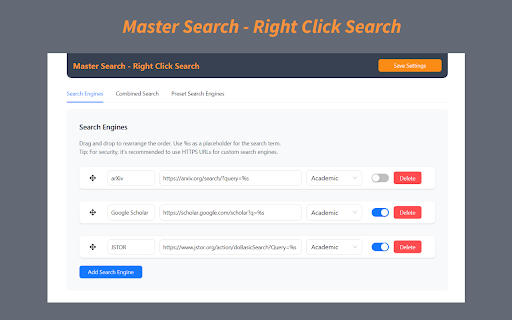 Master Search - Right Click Search :: Select any text, right-click, and instantly search across 50+ engines — including general search, shopping, AI tools, and more.
