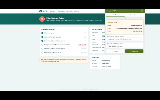 Otto by Victig :: Background check ordering for VICTIG partners — powered by TazAPI Advanced.