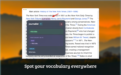 Nofy | Your vocabulary, built as you browse :: Look up English words and save vocabulary right in your browser