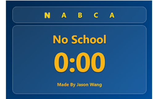 TimePS :: School period countdown clock with modern theme and schedule.