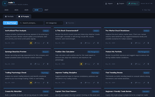 IndieTJ — Independent Trader Journal :: A private, local-first stock trading journal. Your data never leaves your browser. No cloud, no tracking, no accounts.
