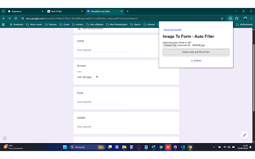 Image To Form Auto Filler :: Extract data from documents and automatically fill forms in the active tab using Gemini VLM. (Commercial Version)
