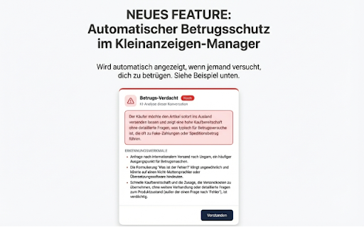 Kleinanzeigen Manager – AI Powered :: KI-gestützte Anzeigenverwaltung für Kleinanzeigen – automatisches Ausfüllen, Vorlagen, Login & Anzeigen-Monitor