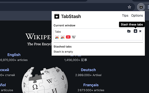 TabStash :: Tab Groups, Saved & Restored