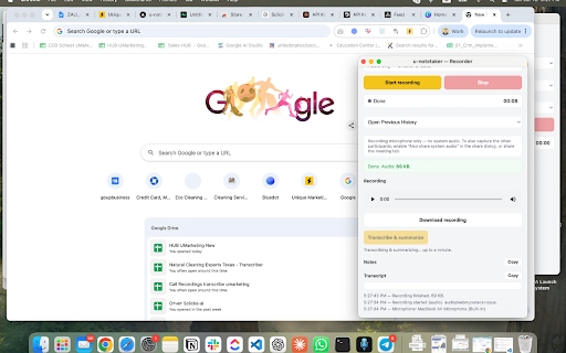 u-notetaker :: Bot-free AI meeting notetaker for Google Meet & Zoom — records, transcribes, and summarizes your calls.