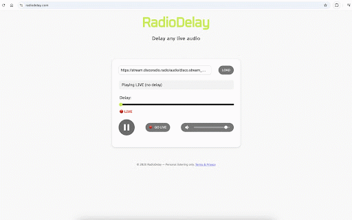 RadioDelay.com Stream Finder :: Find likely audio stream URLs on the current page and send them to RadioDelay.com player.