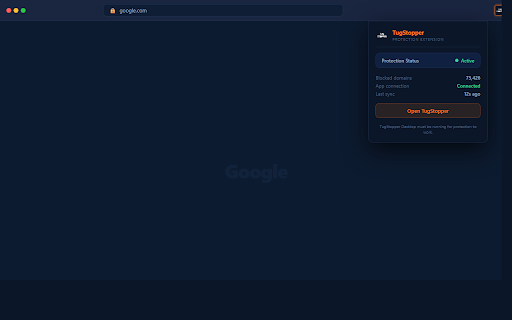 TugStopper — Adult Content Blocker :: Blocks adult websites and enforces safe search on Google, Bing, DuckDuckGo and YouTube to support your recovery.