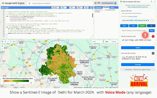 GEE AI Assistant :: Generate, modify, and fix Google Earth Engine code and access various AI chat models directly.