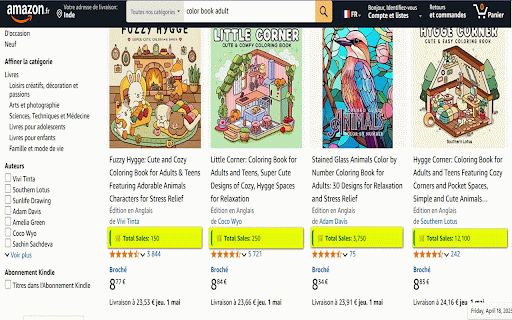 Amazon Sales & Reviews Tracker :: Displays total sales and reviews for Amazon products