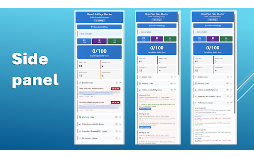 SharePoint Page Checker :: Comprehensive SharePoint page analyzer for links, accessibility, performance, freshness, and spelling