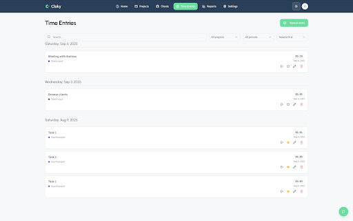 Cloky - Time Tracking for Freelancers :: Track billable hours, manage projects and clients. Real-time sync with your Cloky account. Premium feature for professionals.
