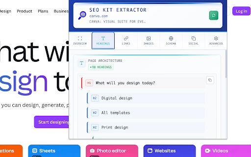 SEO Kit Extractor :: Complete SEO analysis tool - Meta tags, headings, links, images and more