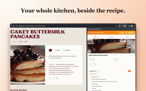 Gratly: AI Recipe Saver :: Save any recipe in one click — get a clean cook view, timers, meal plans, and AI tools. No life story.