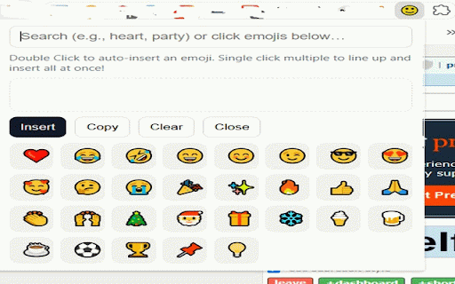 Right-Click Emoji :: Quickly insert emoji via right-click or from the popup search (supports multi-select).