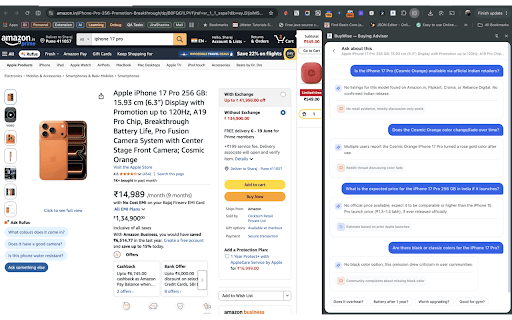 BuyWise - AI Purchase Research Advisor :: AI advisor that researches any retail purchase online or in-store and gives you a Buy / Consider / Skip verdict from real reviews.
