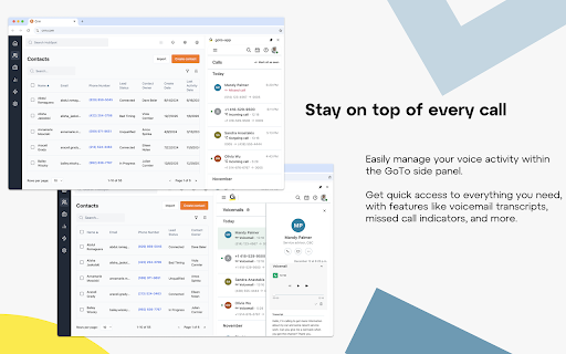 GoTo for Google Chrome :: Effortlessly manage calls, messages, and customer communications from any webpage.