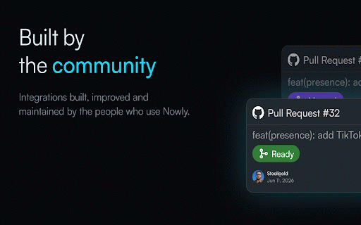 Nowly :: Share your web activity on Discord automatically.