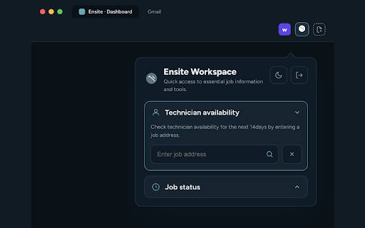 Ensite Workspace :: Extension to track and create jobs.
