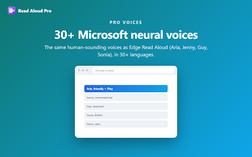 Read Aloud Pro: Text to Speech Reader :: Text to speech for articles, selectable PDFs, emails, and selected text. Read aloud in natural voices with no length cap on Pro.