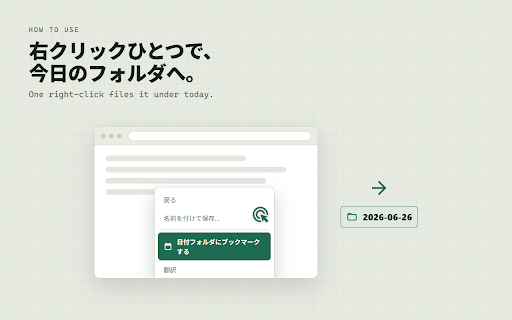 Date Bookmark Manager :: ブックマークを自動で日付ごとに整理するChrome拡張機能。