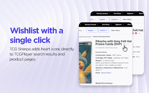 TCG Sherpa :: Your TCGPlayer companion. Save items to your wishlist, track prices, and get email alerts when cards drop or come back in stock.