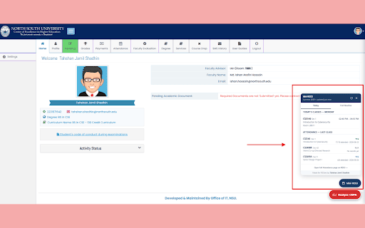 What if CGPA Planner :: Edit, analyze, and plan your semesters, plus a quick-glance widget for today's routine and attendance on the NSU RDS portal.