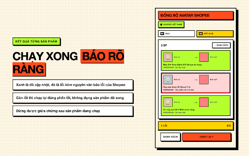 Đồng Bộ Avatar Shopee :: Đổi ảnh đại diện, đóng khung ảnh hàng loạt, đăng video theo lịch và tạo Flash Sale trên Shopee Việt Nam và Thái Lan.
