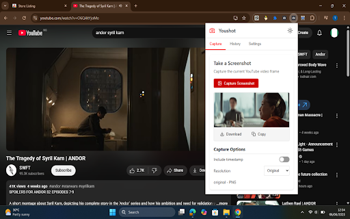 Youshot - YouTube Screenshot Tool :: Capture screenshots from YouTube player with annotations