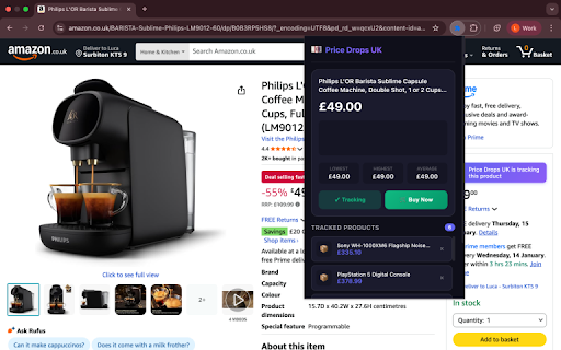 Price Drops UK :: Track prices across UK retailers. Get alerts when prices drop. Save money on every purchase.