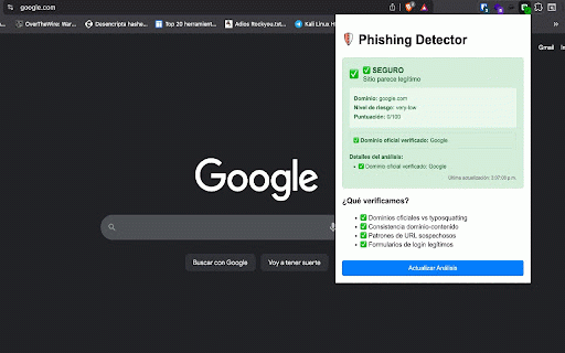 Phishing Detector Pro :: Detecta sitios de phishing analizando dominio y contenido