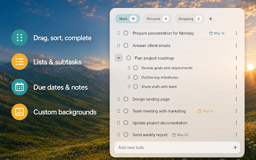To-do List Chrome Extension :: To-do List Chrome Extension - A free to-do list app and task manager right in your browser.