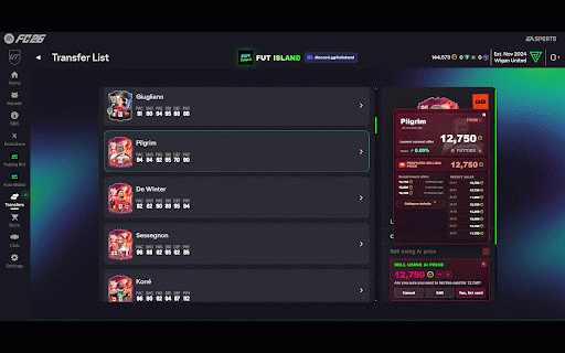 FUT ISLAND - FC 27 Sniping Bot & Autobuyer | EAFC 27 FUT :: FUT ISLAND is FC 27 Sniping Bot & Autobuyer build in a Chrome extension to make EA FC 27 trading faster, smarter and more profitable