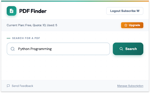 PDF Finder :: Find PDF Download Link in Seconds.