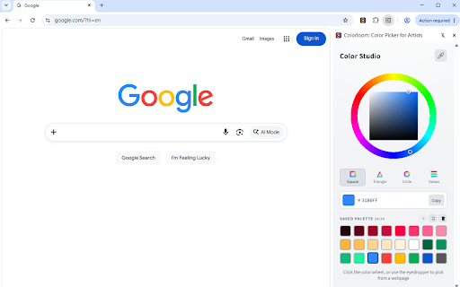 Colorloom: Color Picker for Artists :: A color picker for artists to sample colors from images and webpages, study color relationships, and build palettes.